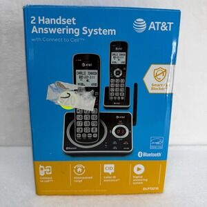 AT&T DLP72212 Cordless Phone System Bluetooth Connect to Cell Smart Call Blocker